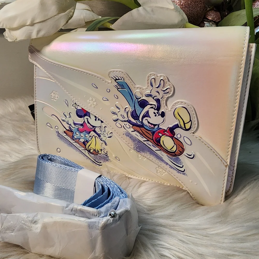 Loungefly Disney Mickey and Friends Winter Wonderland Crossbody Bag